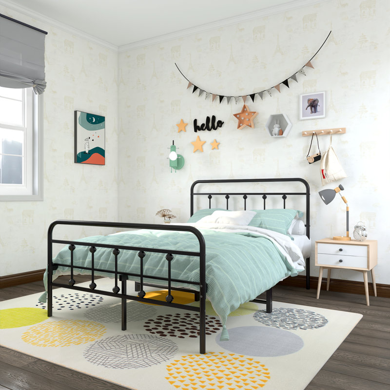 Andover Mills™ Ashburton 40" Standard Modernism Metal Bed Frame with